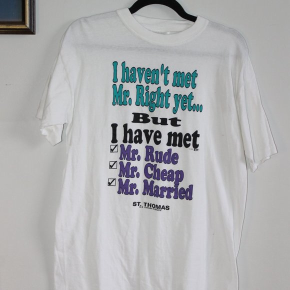 SOLD / FUNNY HAHA St. T USVI Marriage T-Shirt Size Large - Picture 3 of 5